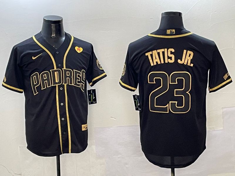 Men San Diego Padres #23 Tatis jr Black Gold Game 2025 Nike MLB Jersey style 6->san diego padres->MLB Jersey